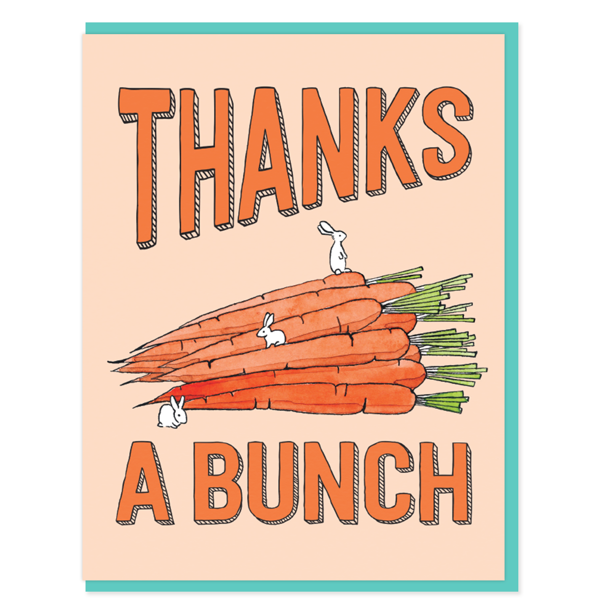 Carrots and Rabbits Thank You Card
