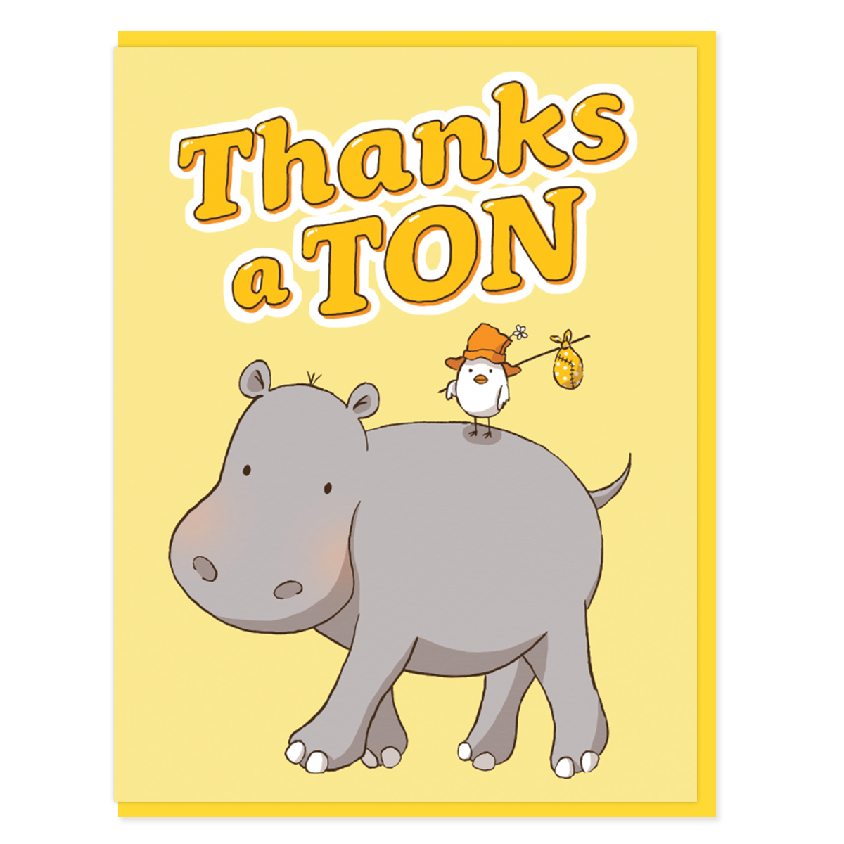 Hippo and Hitchhiker Thank You Card