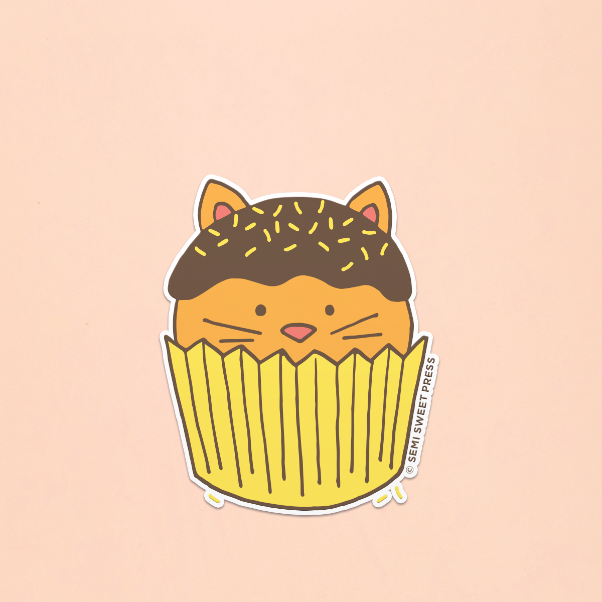 Cat Cupcake sticker